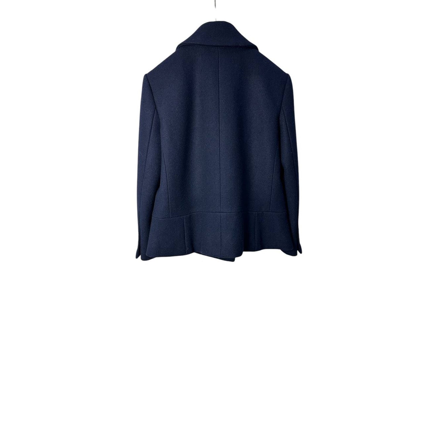 Chanel Navy Blue Wool Double-Breasted Peacoat  Sz.38