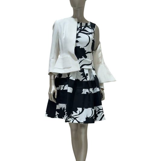 Christian Dior White Peplum Jacket & Skirt Set Sz.38/40 pre-owned