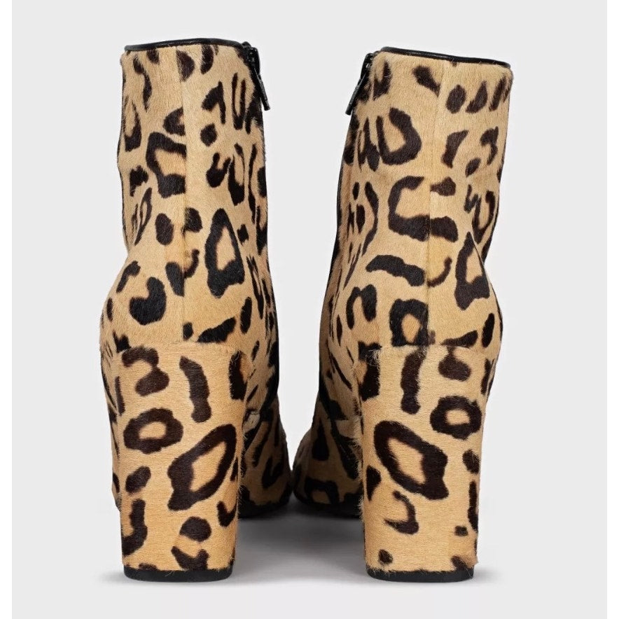 Saint Laurent Animal-Print Leather Ankle Boots sz.40 pre-owned