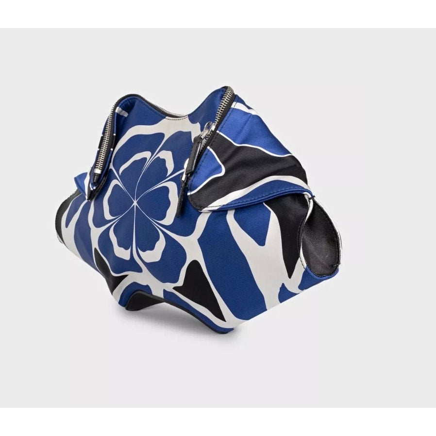 Alexander McQueen De Manta Blue Textile Clutch Pre-owned