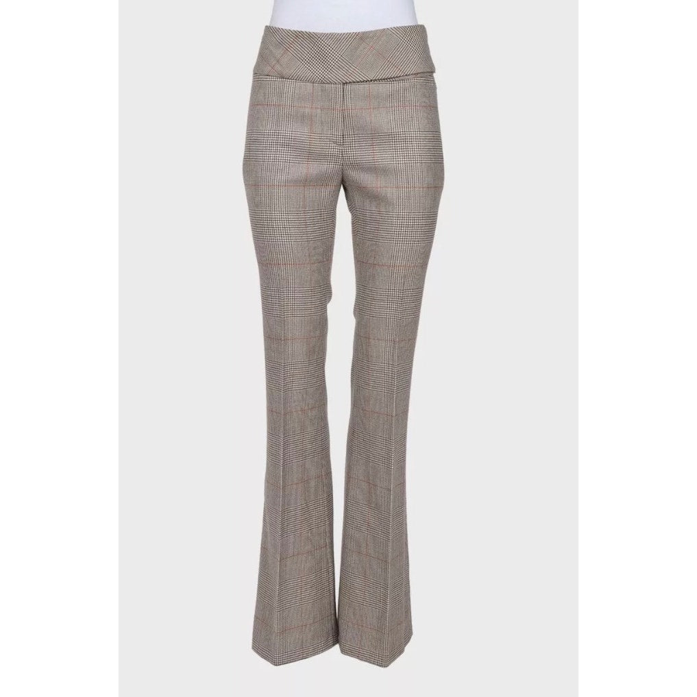 Gianfranco Ferre Chic Beige Wool Checked Suit - IT38/XS pre-owned