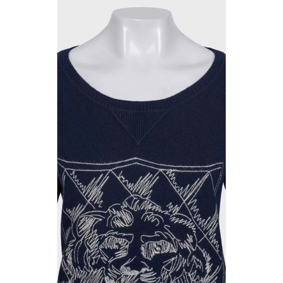 Chanel Vintage Blue Cashmere Jumper - Size M, EU38 Pre-owned