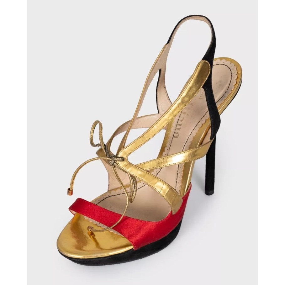 John Galliano Suede & Leather Heels - Size 40 Pre-owned