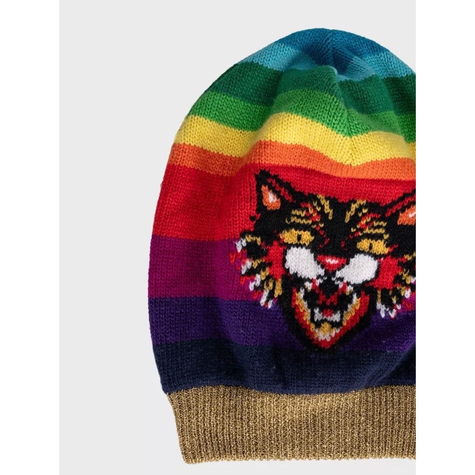 Gucci Multicolor Animal Print Wool Hat Size 58/ L Pre-owned