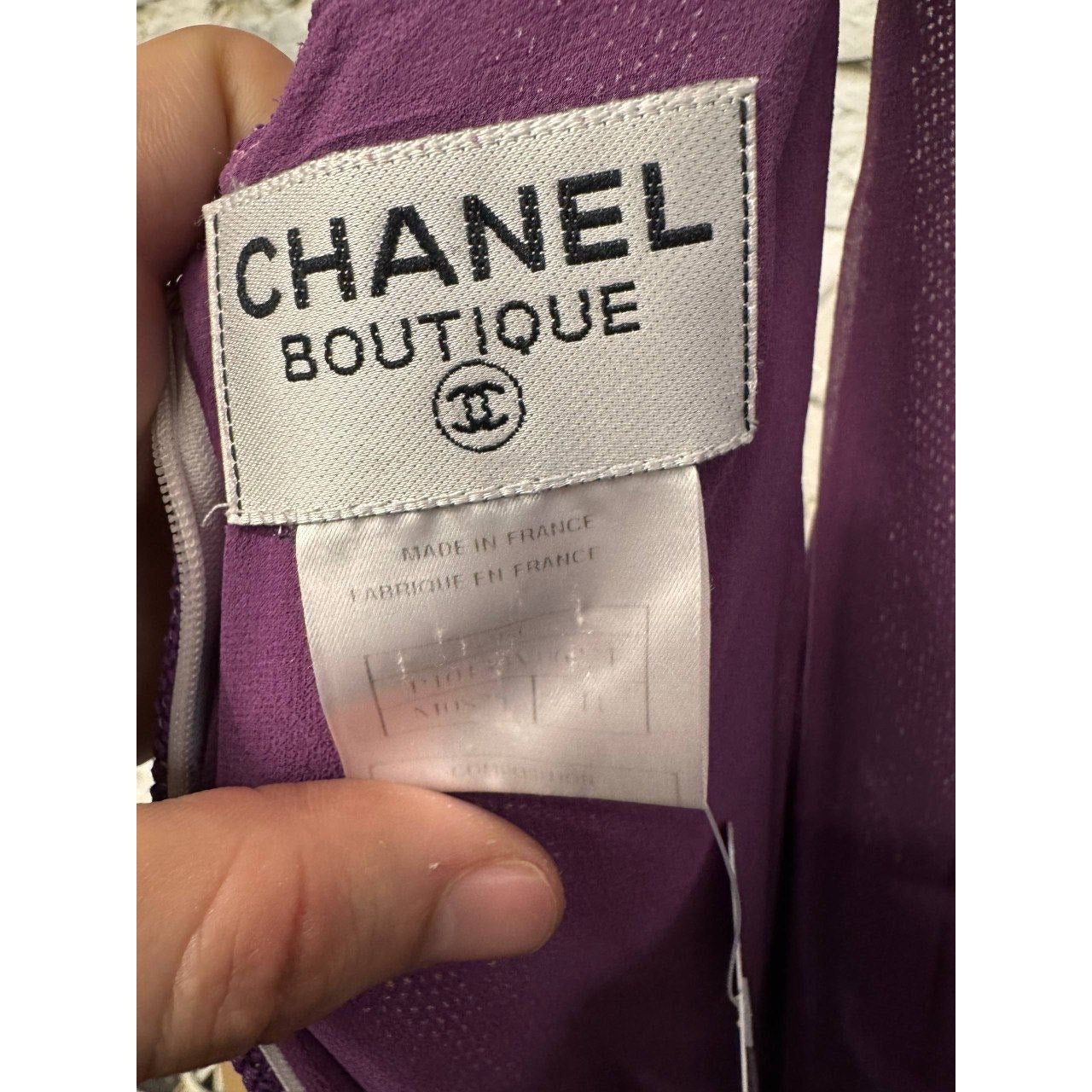 Vintage Chanel Purple A-Line Dress - Size M Pre-owned