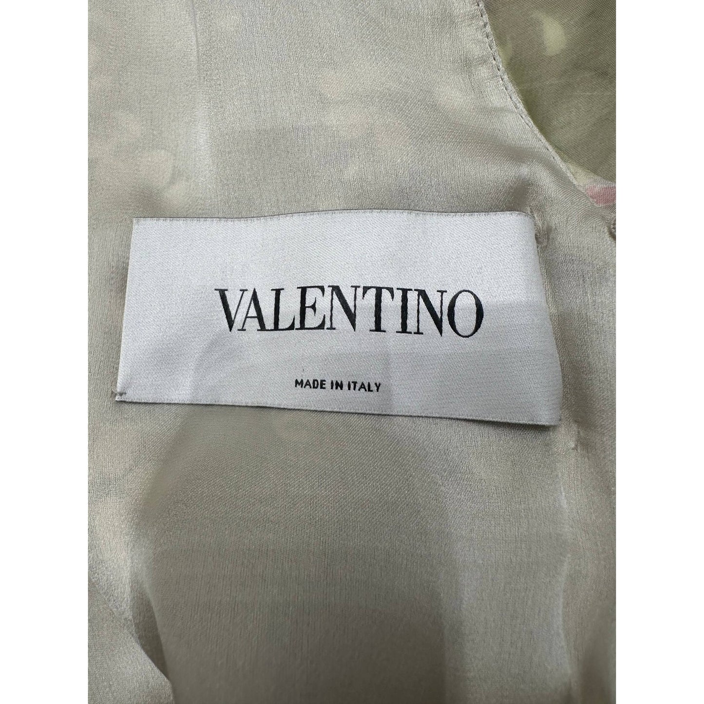 Valentino Ruffled Floral Print Silk Gown US 6 Pre-owned