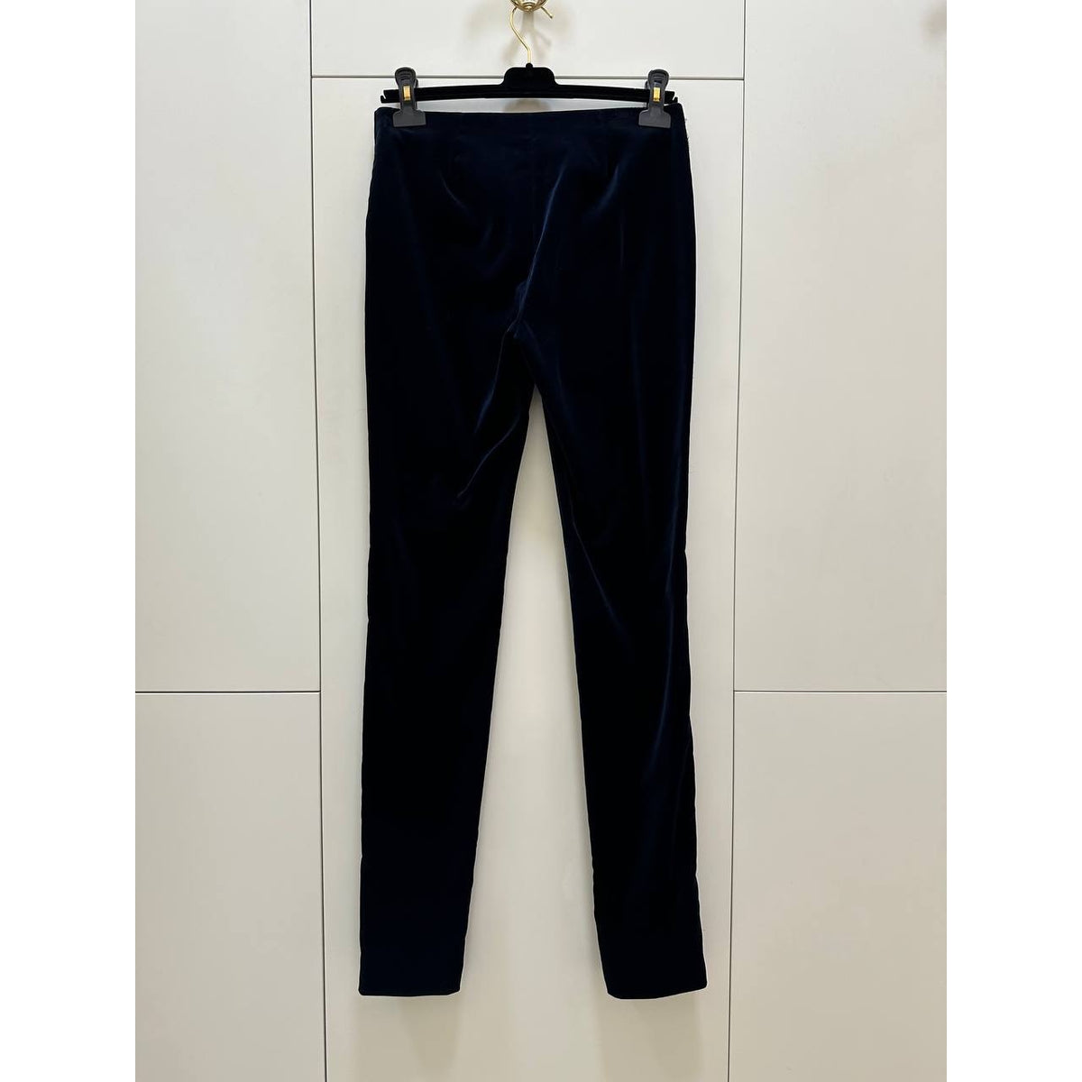 Chanel Vintage Navy Velvet Pants Sz.36 Pre-owned
