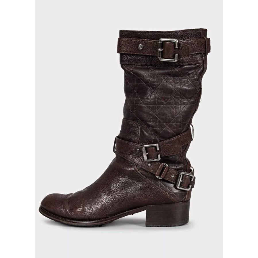 Christian Dior Roadior Brown Leather Slip-On Boots - EU 40 Pre-owned