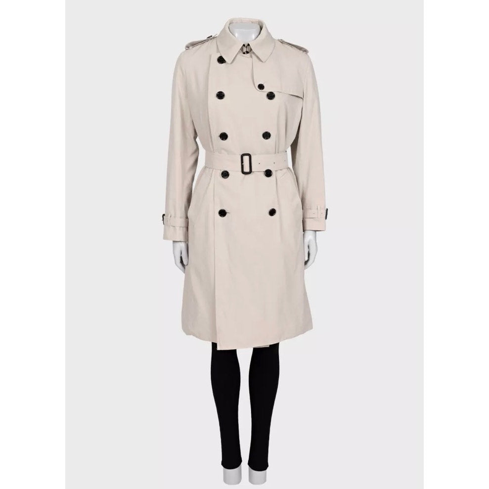 Burberry White Double-Breasted Trench Coat XL Pre-owned