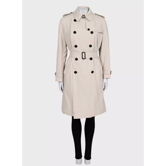 Burberry White Double-Breasted Trench Coat XL Pre-owned