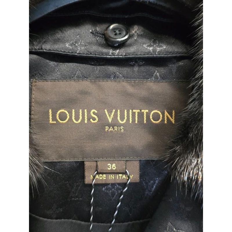 Louis Vuitton Black Silk Coat FR 36 / S Pre-owned