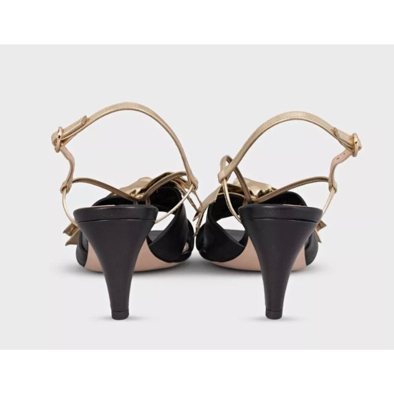 NWB Gucci Gold Leather Bow Sandals Pre-Fall 2019 - Size 36.5 Pre-owned