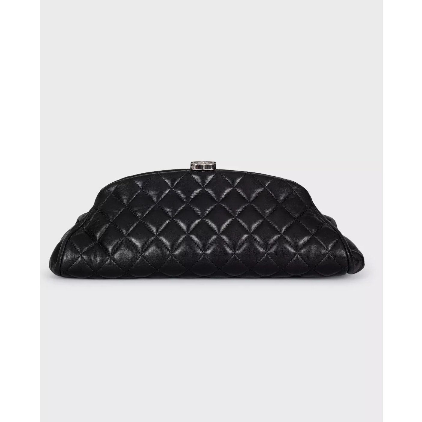 Chanel Mademoiselle Black Calfskin Coco Mark Clutch Bag Pre-owned