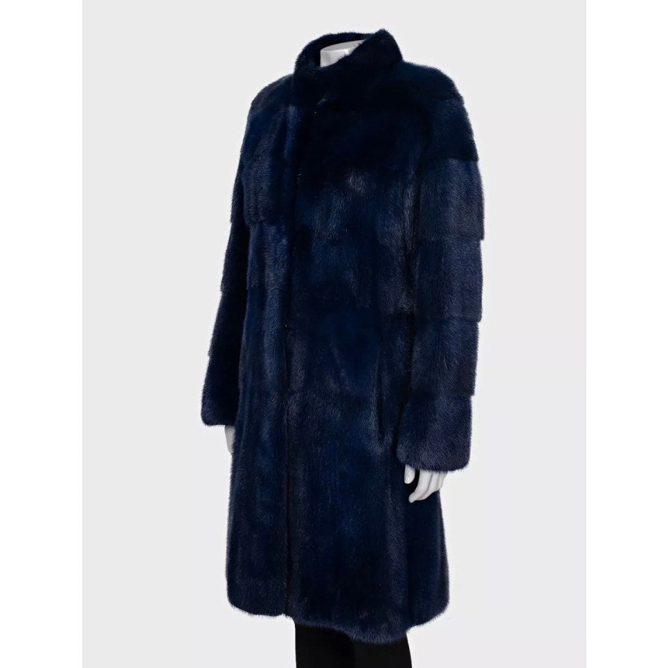 Etna Furs Blue Coat, Size M Pre-owned