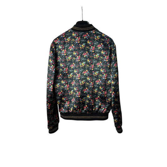 Saint Laurent Floral Print Bomber Jacket Sz.38 Pre-owned