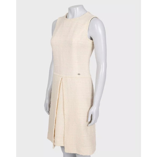 Chanel Beige Tweed Sleeveless Dress - FR 36 / S Pre-owned