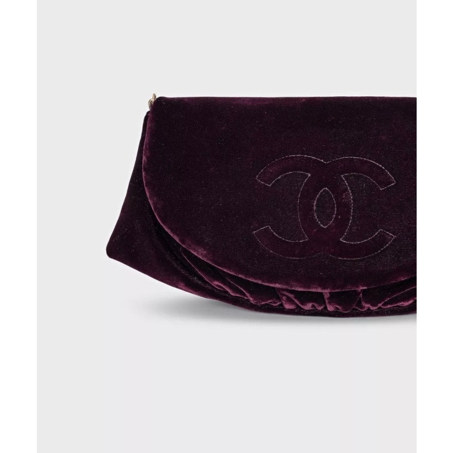 Chanel Purple Half Moon Wallet On Chain Pre-owned