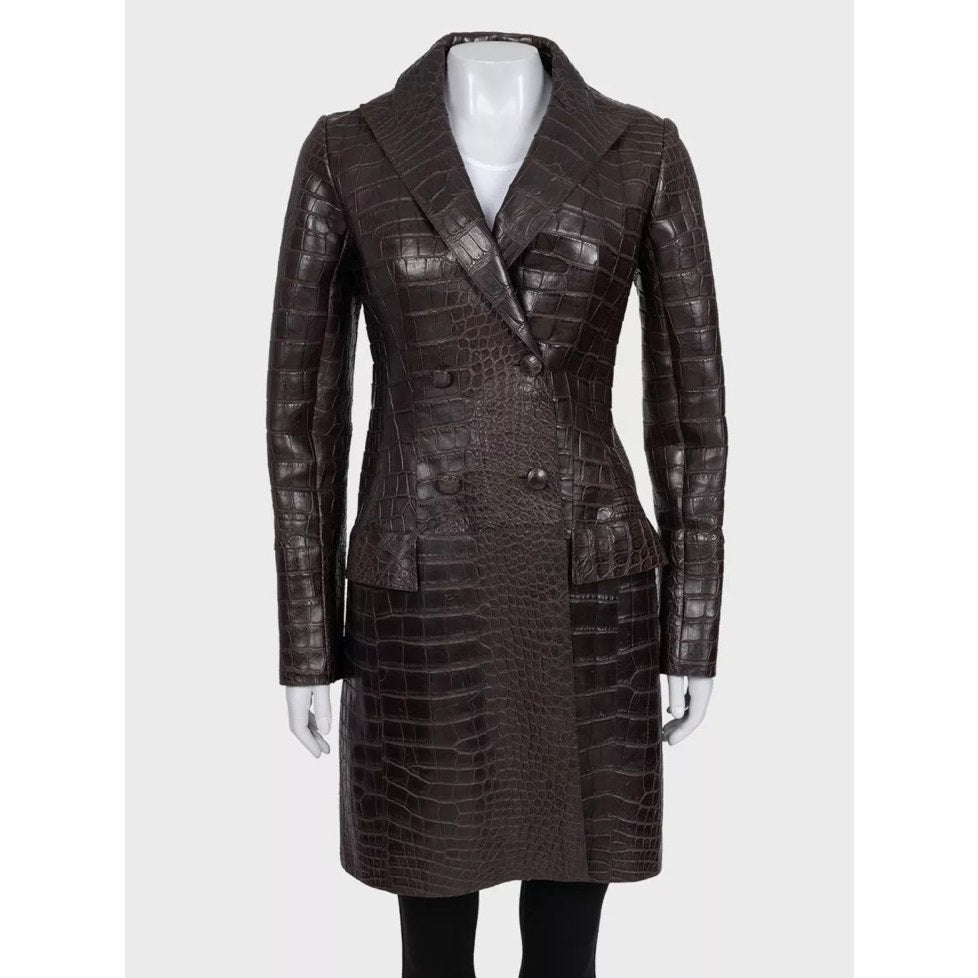 Valentino Leather &  Coat - IT 38 Pre-owned