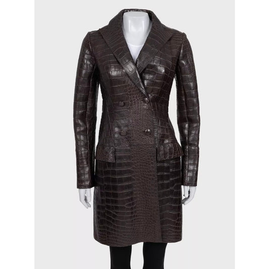 Valentino Leather &  Coat - IT 38 Pre-owned