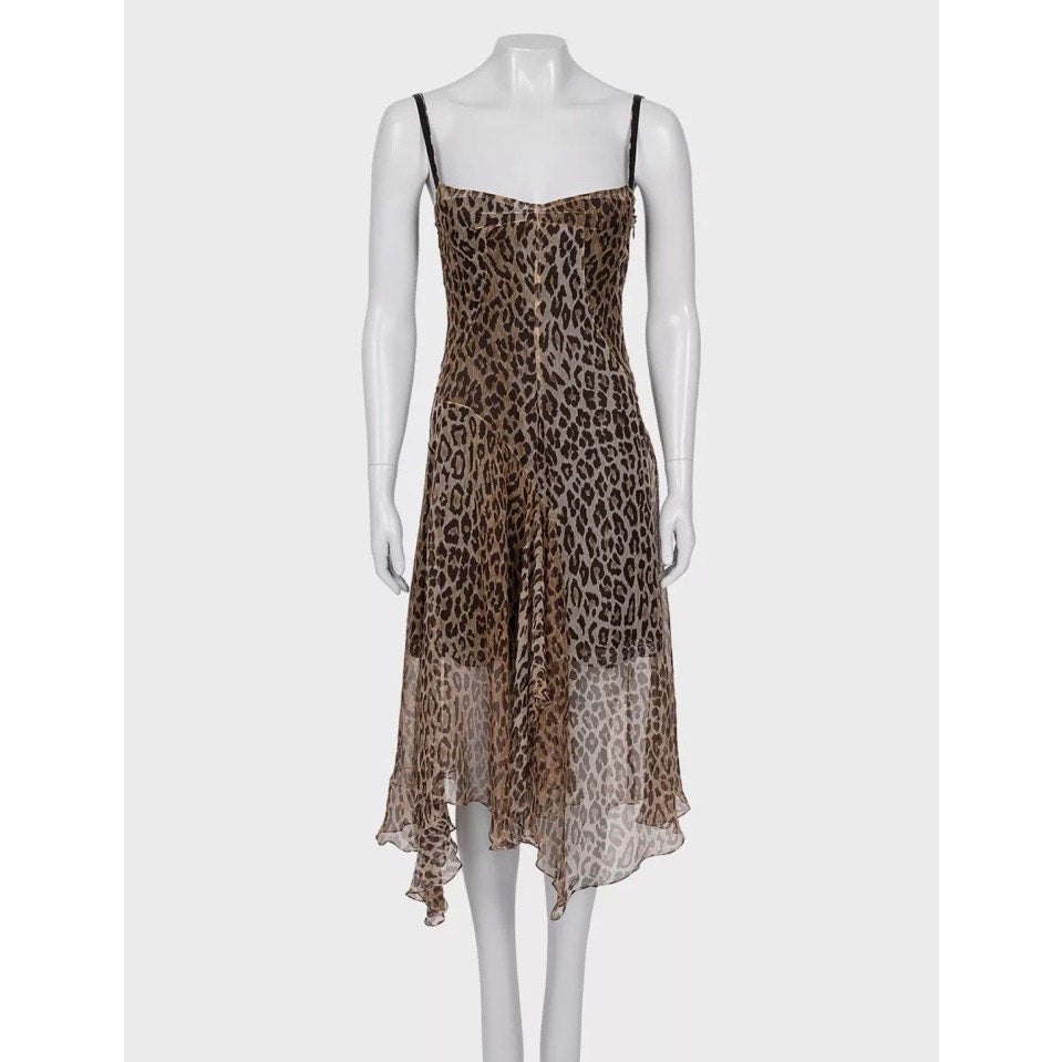 Dolce & Gabbana Animal Print Silk Slip Dress - IT40/S pre-owned