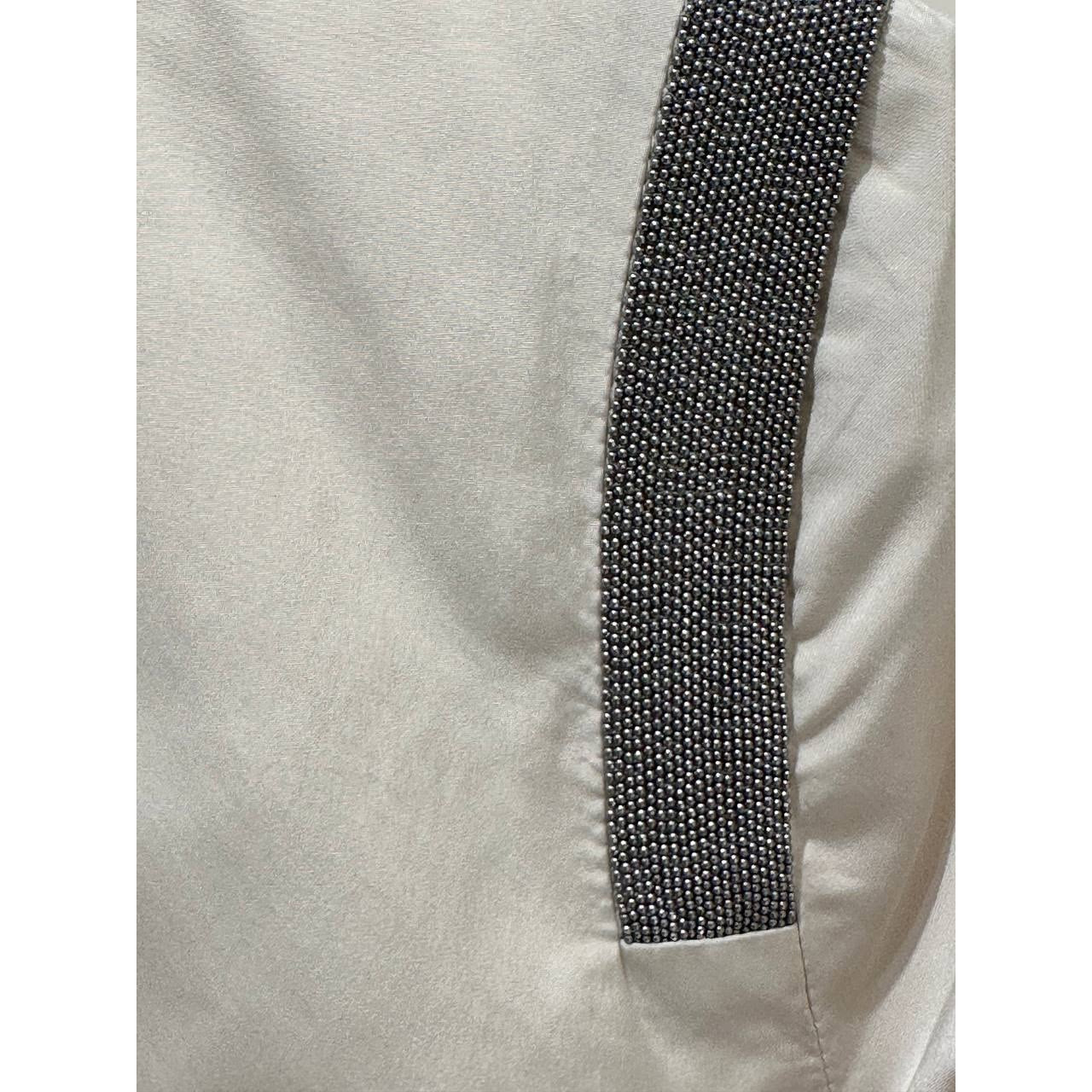 Brunello Cucinelli Quilted Silk Blend Bomber Jacket Sz.40 pre-owned