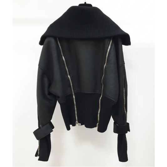 Dolce & Gabbana F/W 2003 Black Shearling Jacket Size 46 Pre-owned