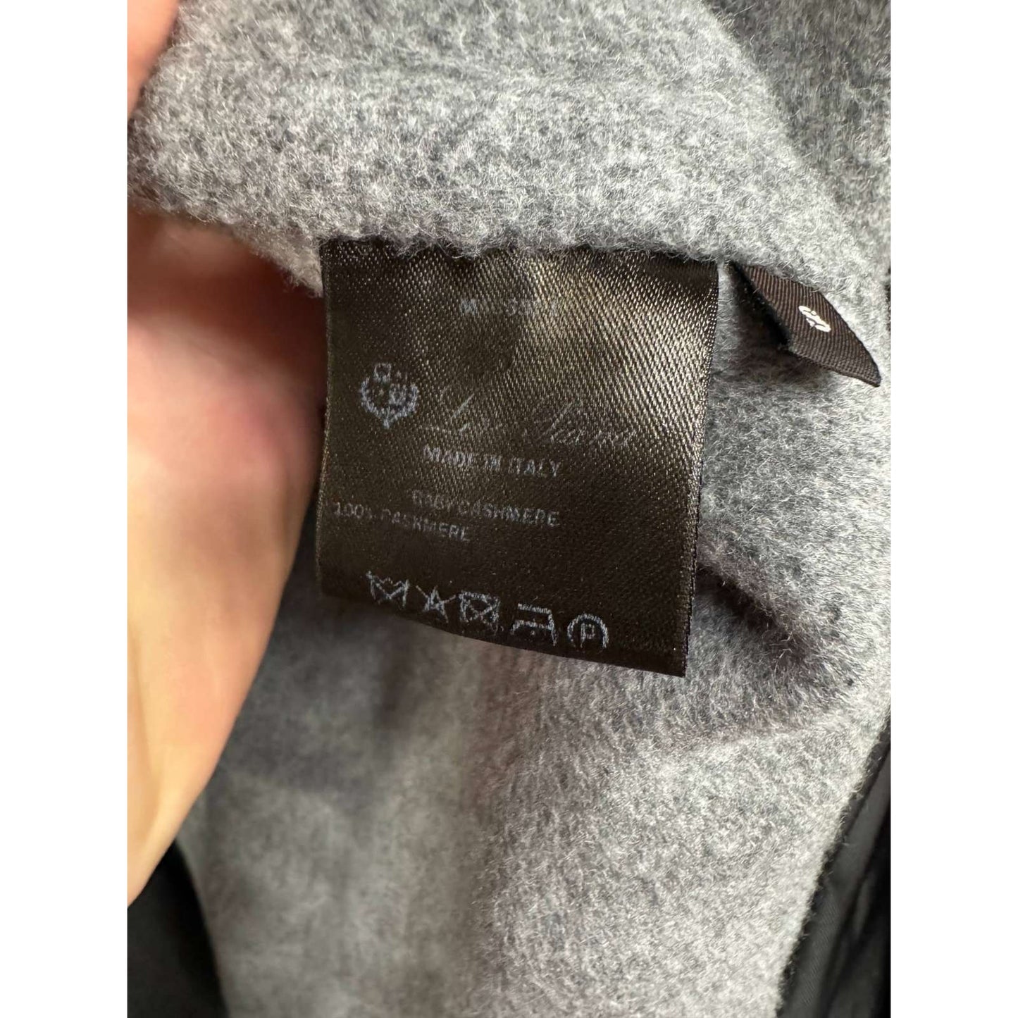 Loro Piana Grey Cashmere Wrap Coat Size S Pre-owned