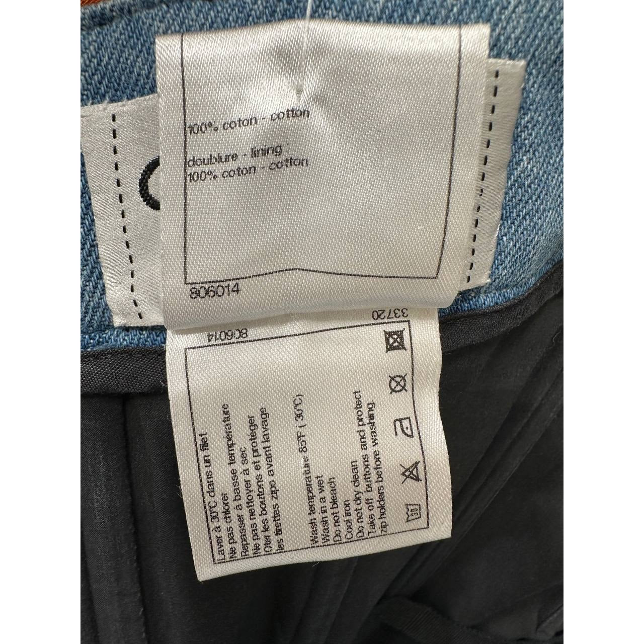 Chanel 2013 Strapless Denim Pearl Belt Dress with Sz. 38 pre-owned