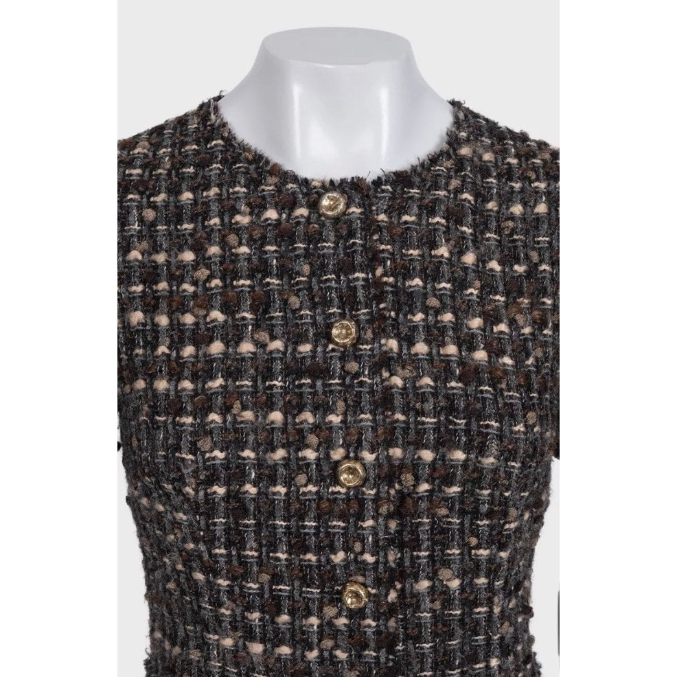 Dolce & Gabbana Gray Tweed Dress - Size40/ S Pre-owned