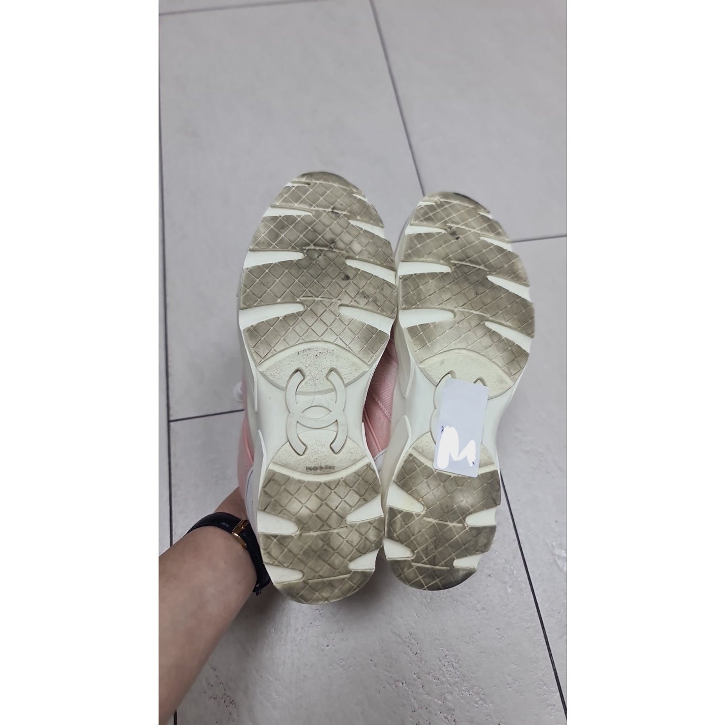 Chanel Pink Sporty Sneakers Sz.38 Pre-owned