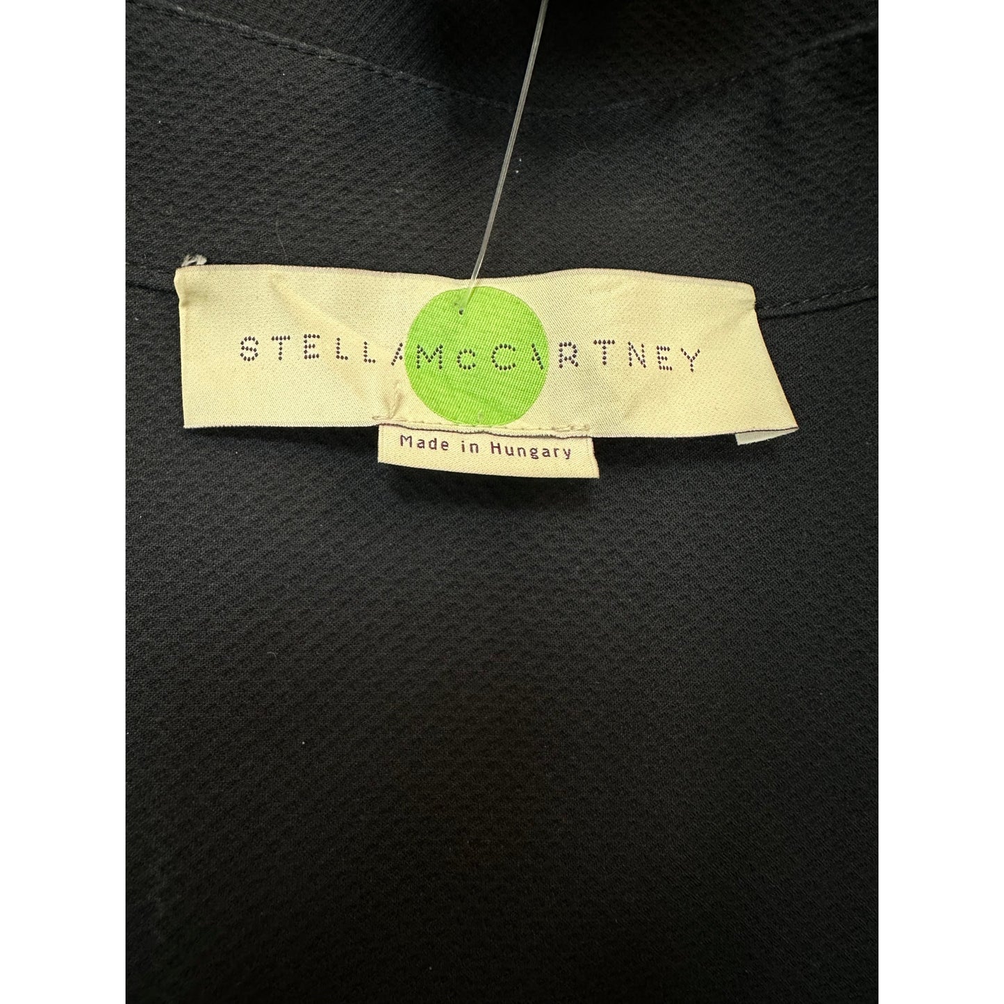 STELLA MCCARTNEY Black Cotton Zipper Detail Front Shirt Blouse Top Sz.40 Pre-owned