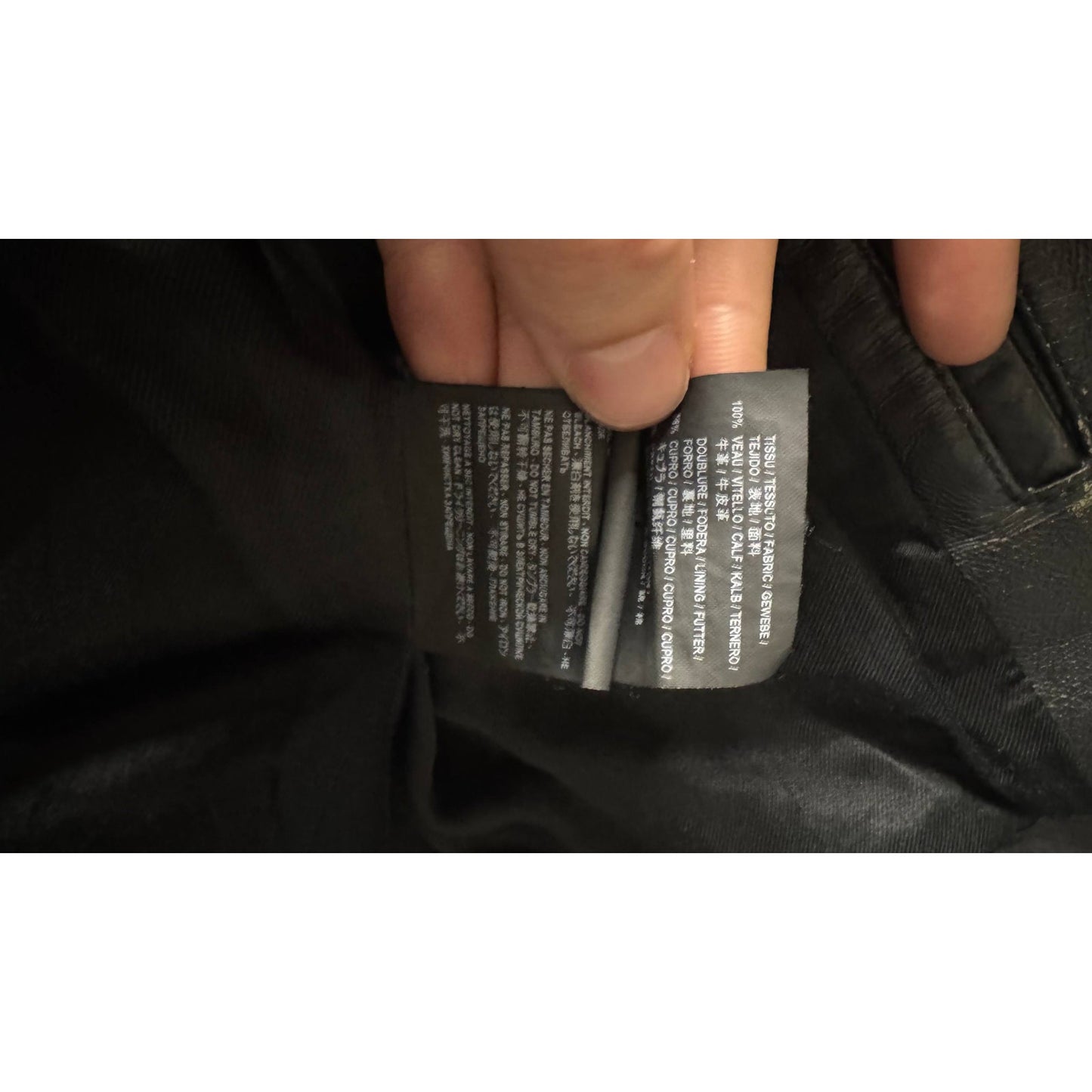 Saint Laurent Distressed Black Leather Jacket - Size 38/M Pre-owned