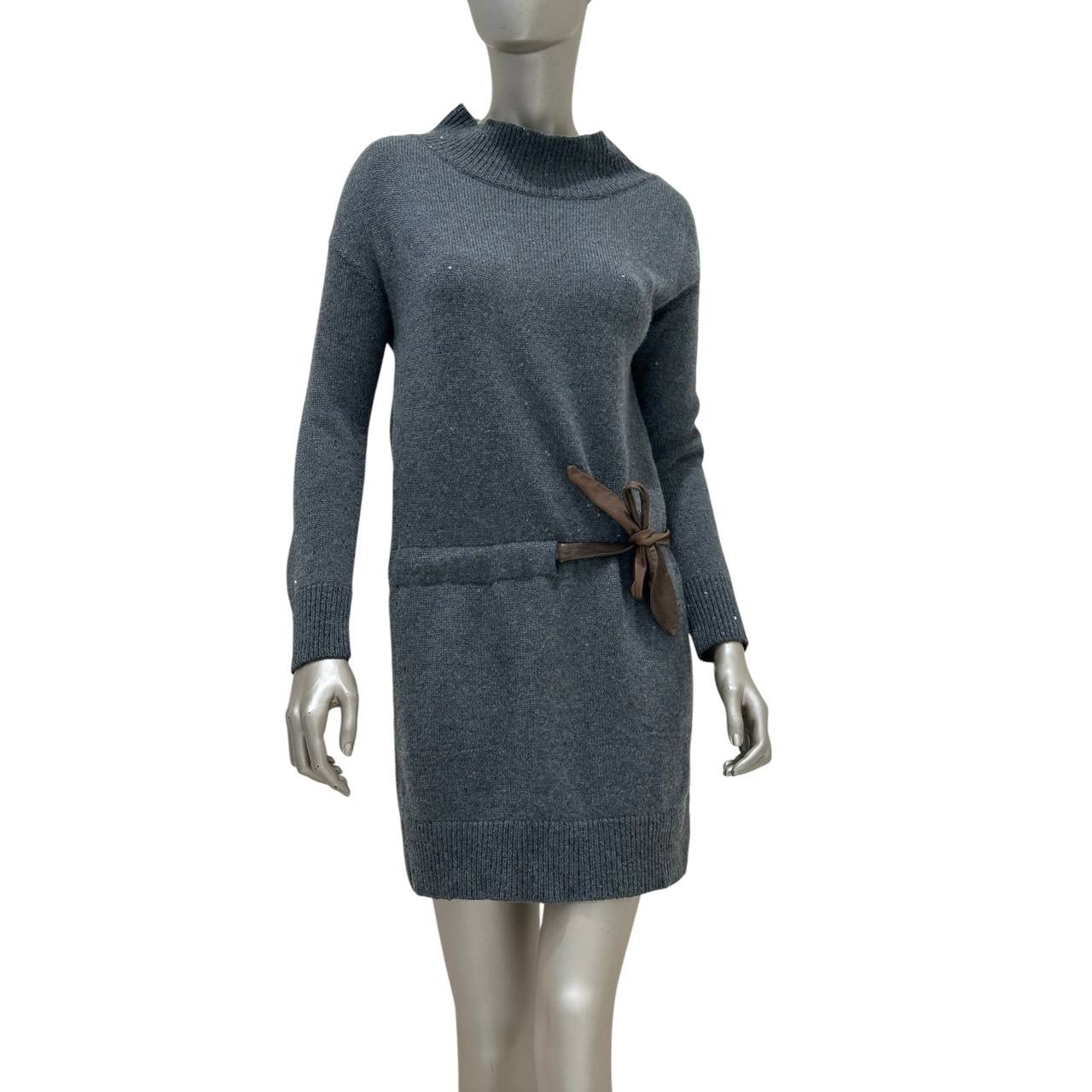 Brunello Cucinelli Elegant Wool Leather Belt  Dress Sz.XS/S pre-owned
