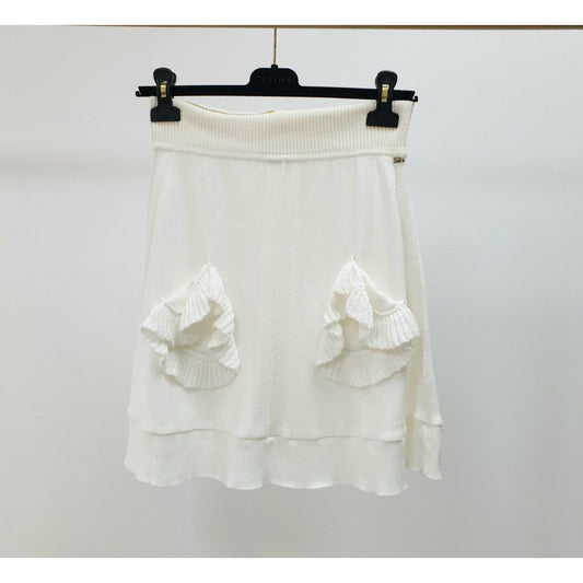 Sonia Rykiel Whight Knitted Mini Dress Sz.38 pre-owned