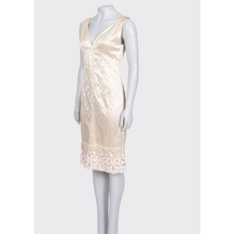 Louis Vuitton Beige Sleeveless Dress - Size 36/S Pre-owned