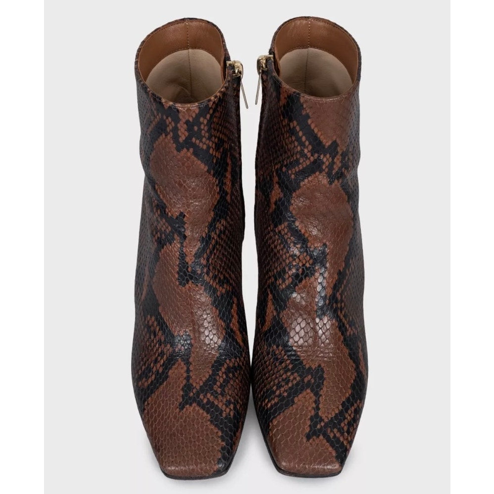 Jimmy Choo Animal-Print Leather Ankle Boots Sz 37 Pre-owned