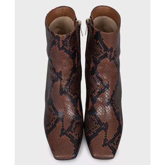 Jimmy Choo Animal-Print Leather Ankle Boots Sz 37 Pre-owned