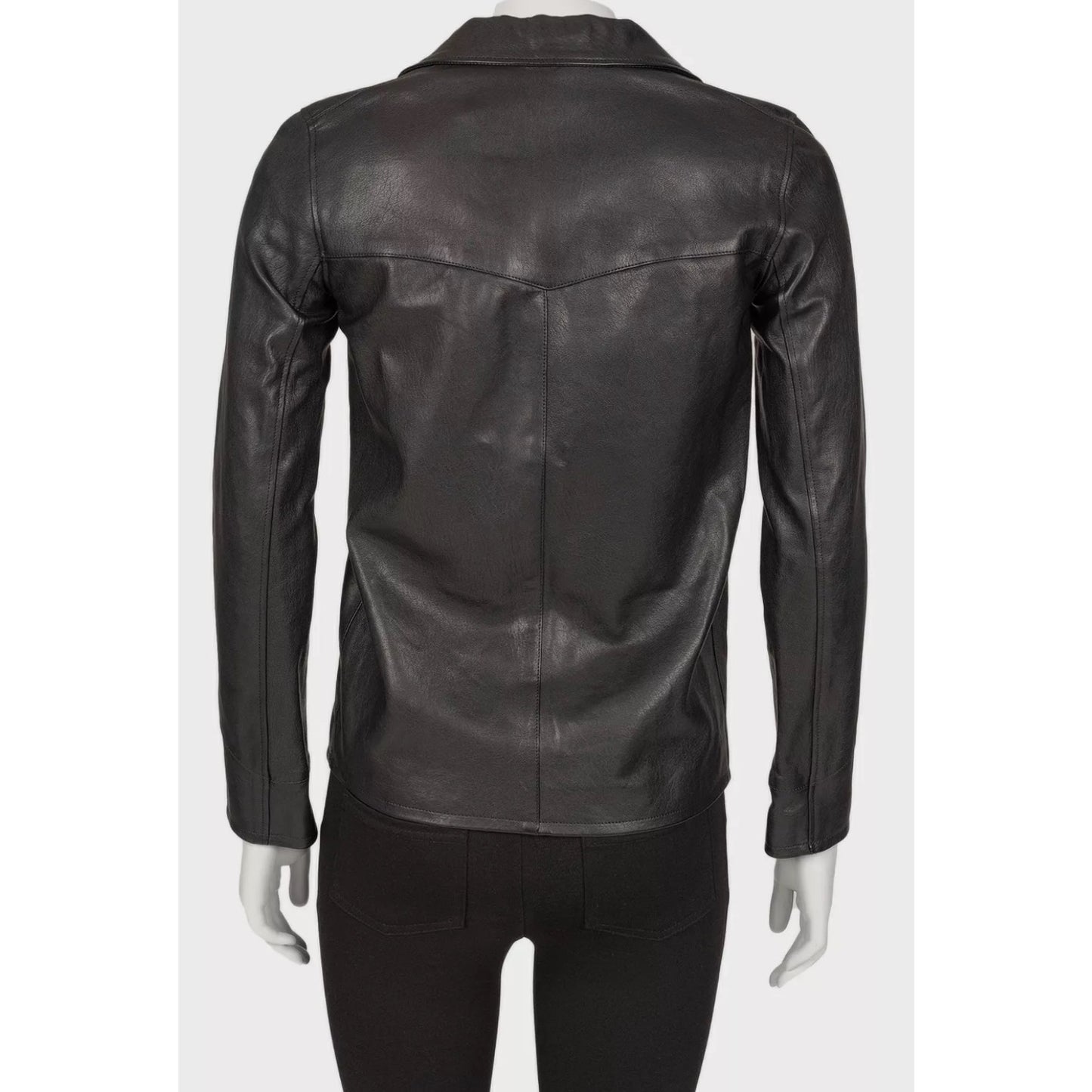 Saint Laurent Black Leather Blazer - Size FR36 / XS  Pre-owned