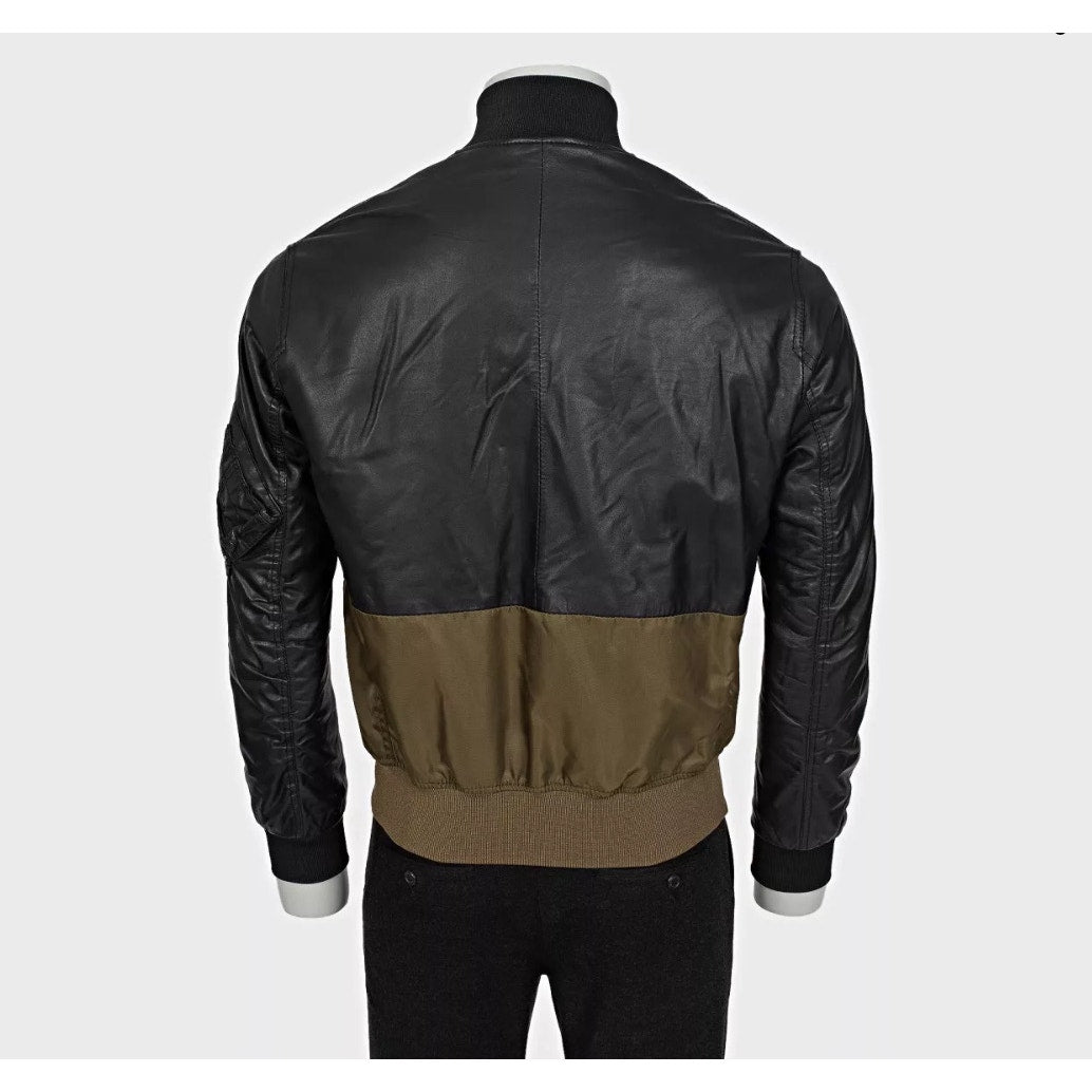 Alexander McQueen McQ Faux Leather & Textile Jacket Sz.44/XS Pre-owned