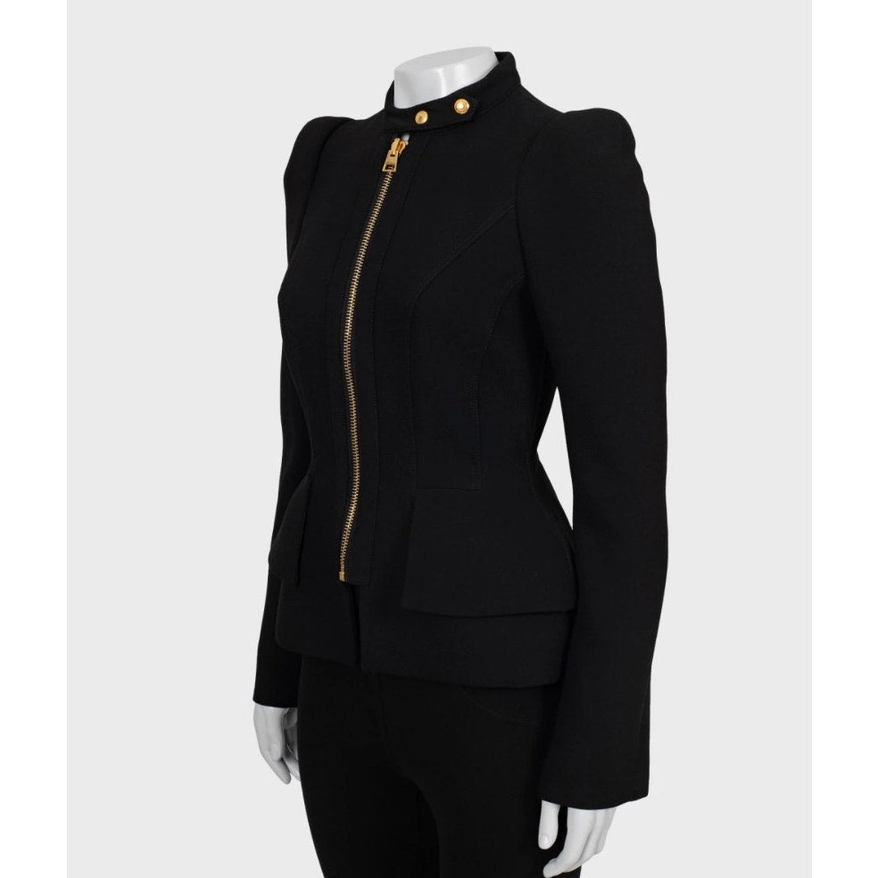 Tom Ford Fitted Accent Shoulder Wool Blend Jacket - XS Pre-owned