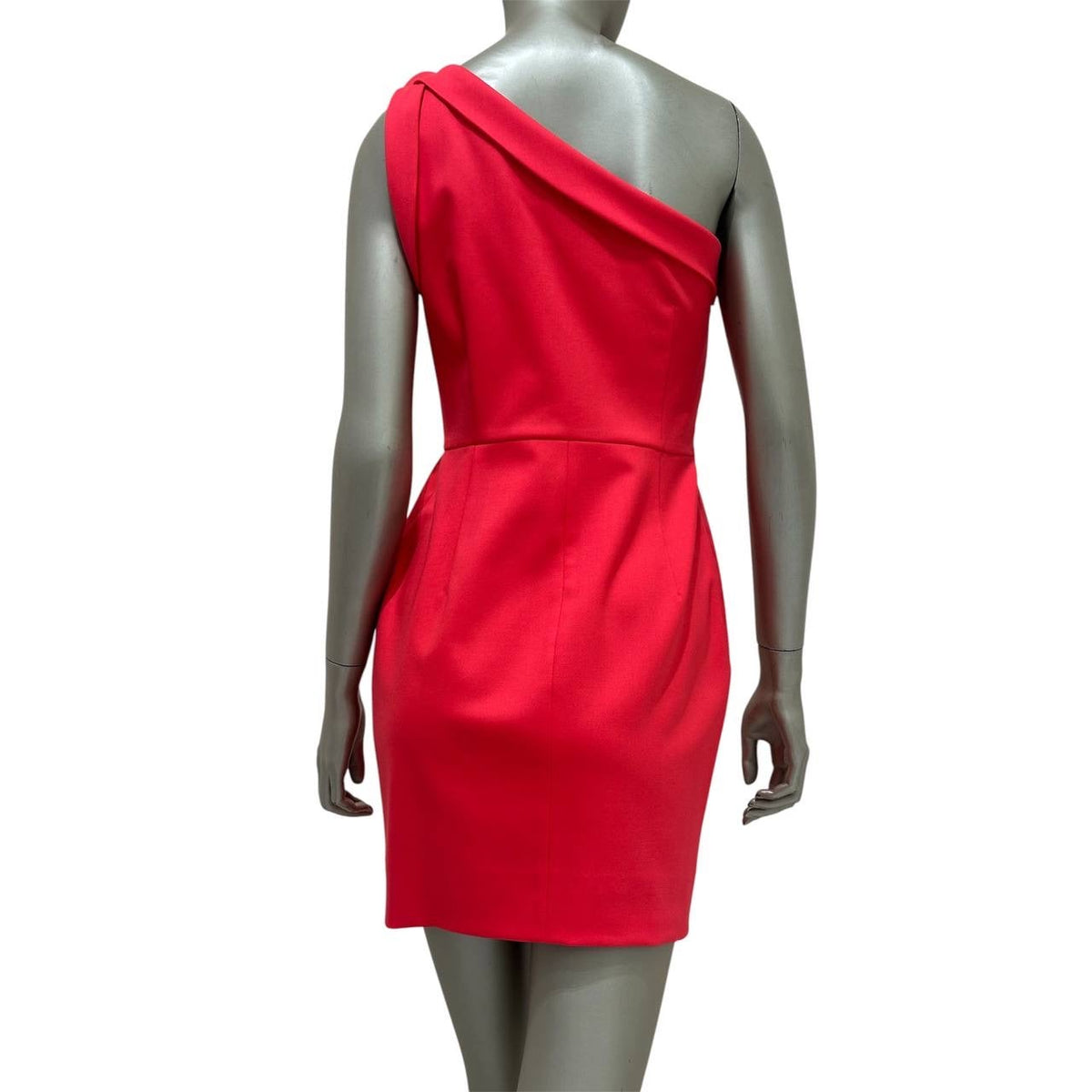 Valentino Techno Couture Red Wool Cocktail Dress Sz.42 Pre-owned