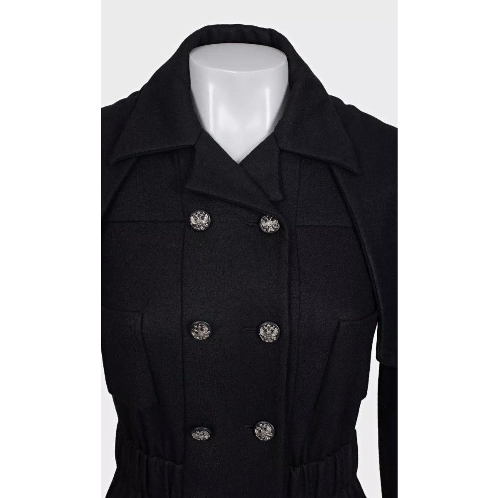 NWOT Chanel Black Double-Breasted Belted Dress - FR 36 Pre-owned