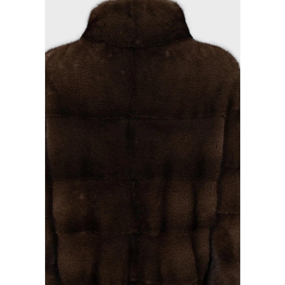 Manzari Brown Mink Fur Coat  Sz.46/ XXL Pre-owned