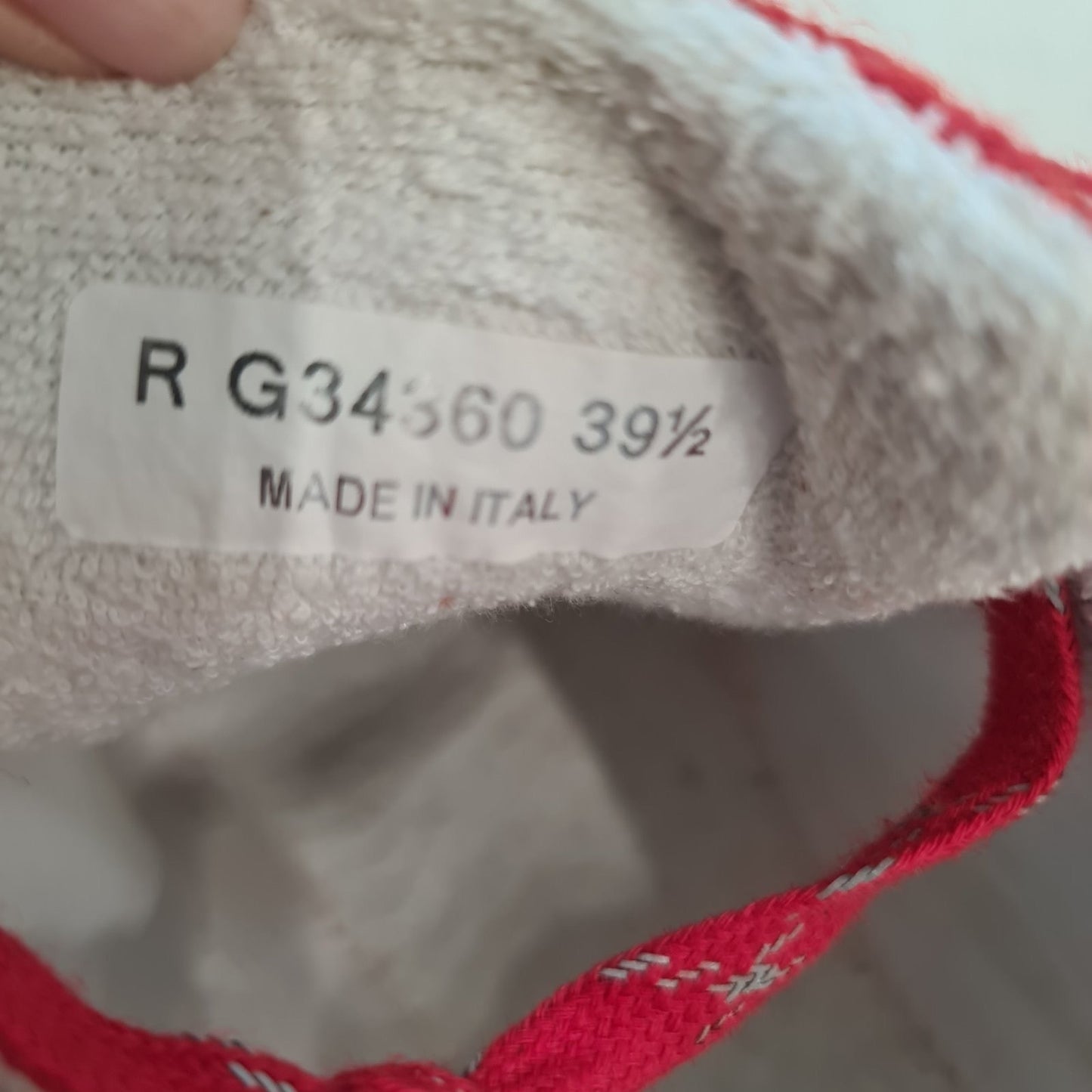 Chanel CC Logo Red Suede & Tweed Sneakers Size 39.5 Pre-owned