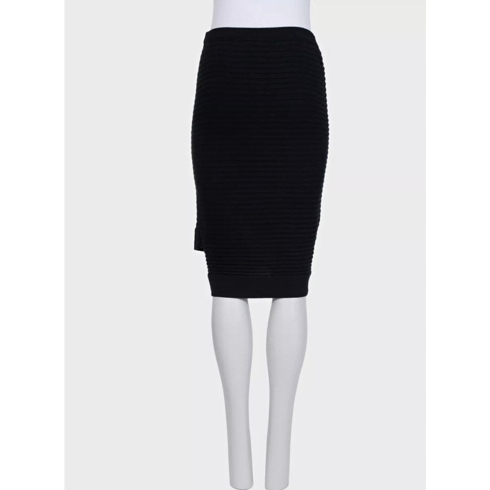Chanel Black Cashmere Pencil Skirt  Sz.40 Pre-owned