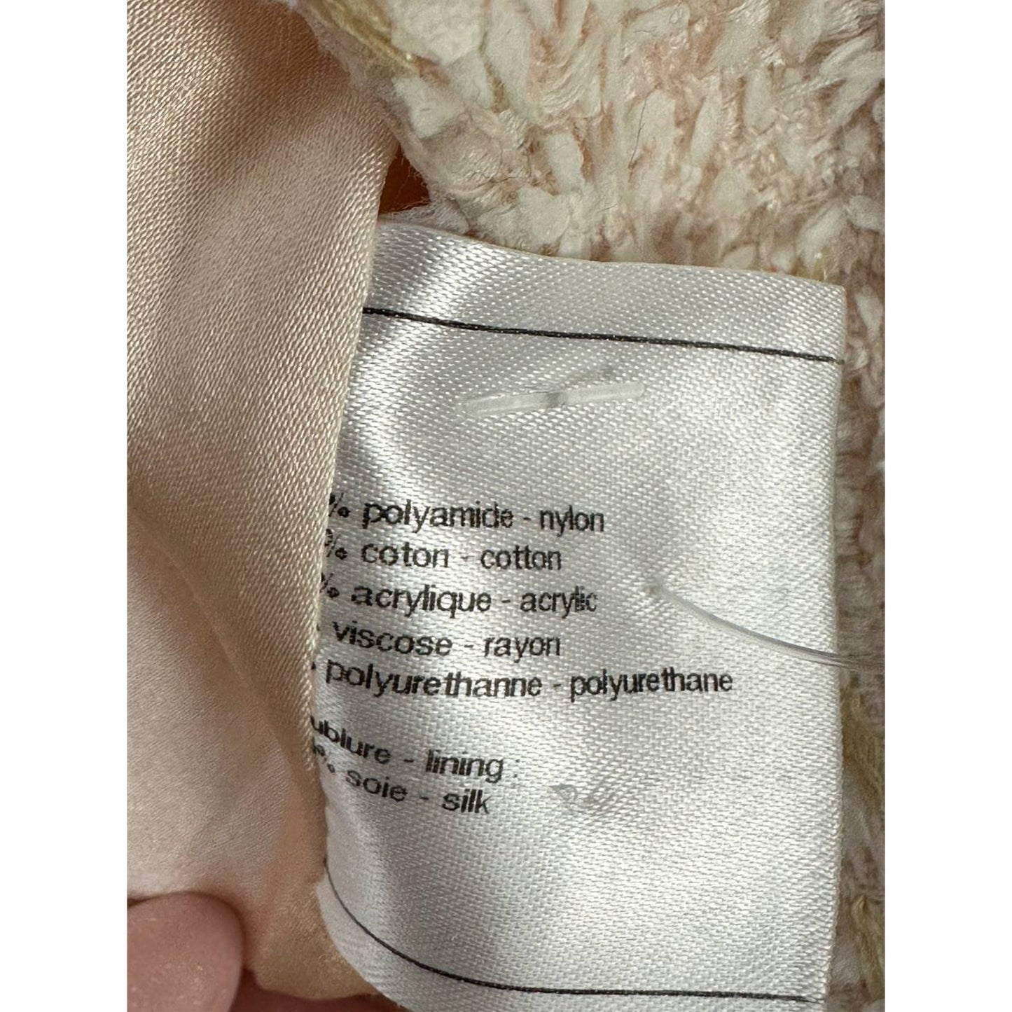 Chanel White Tweed  Skirt  Sz.44 Pre-owned