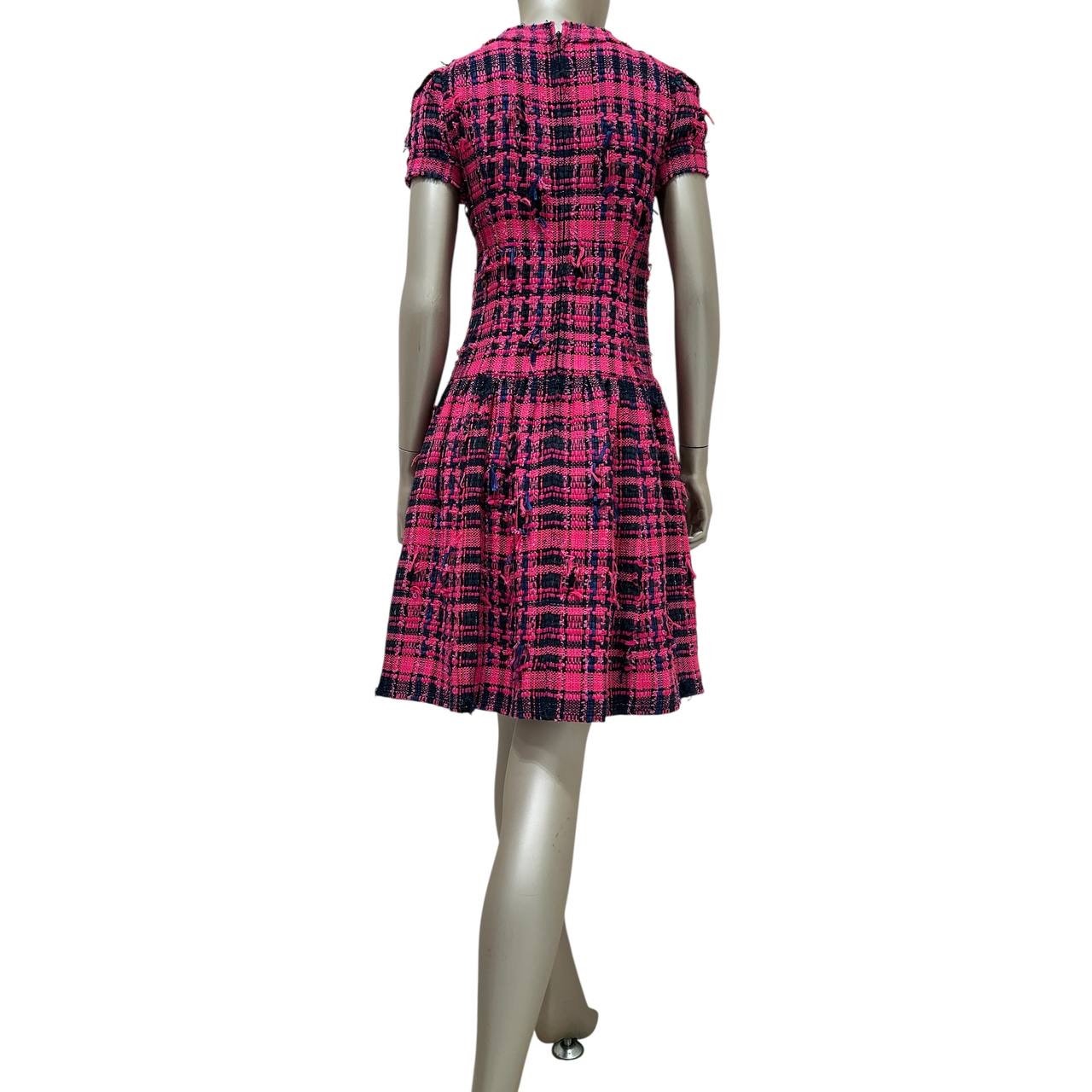 Chanel Spring 2014 Pink Tweed A-Line Dress - Size S Pre-owned