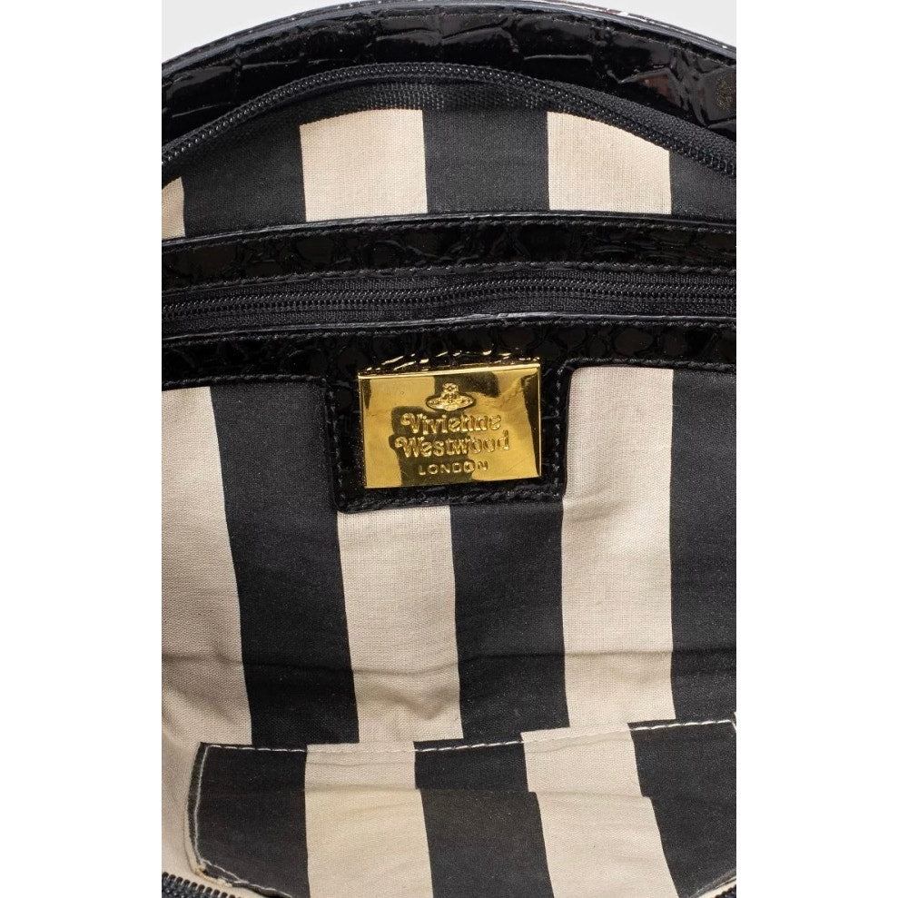 Vivienne Westwood Black Leather Strap Clutch Bag Pre-owned