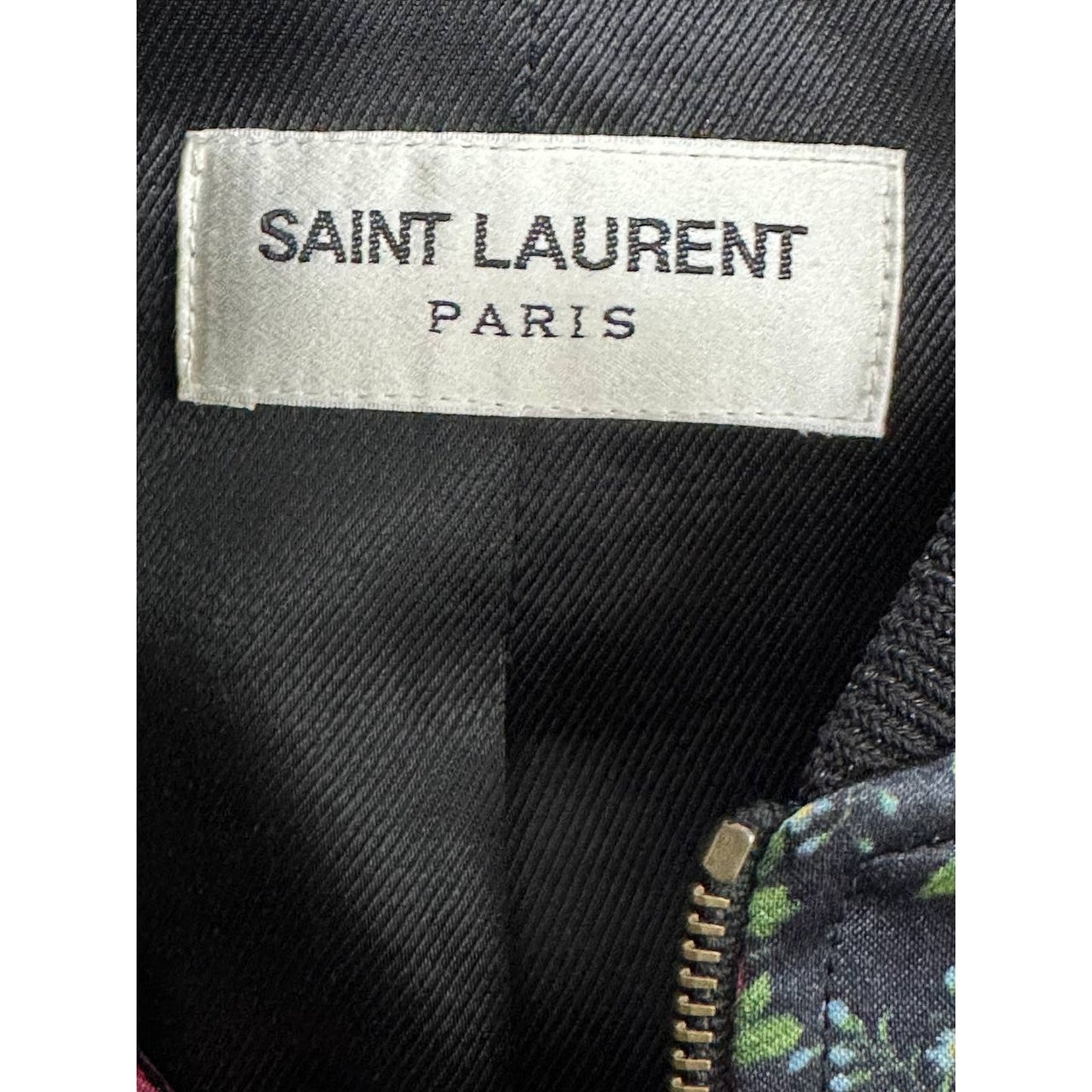 Saint Laurent Floral Print Bomber Jacket Sz.38 Pre-owned