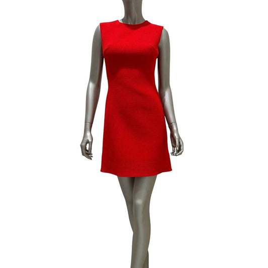 Christian Dior Red Wool A-Line Mini Dress Sz.38 Pre-owned